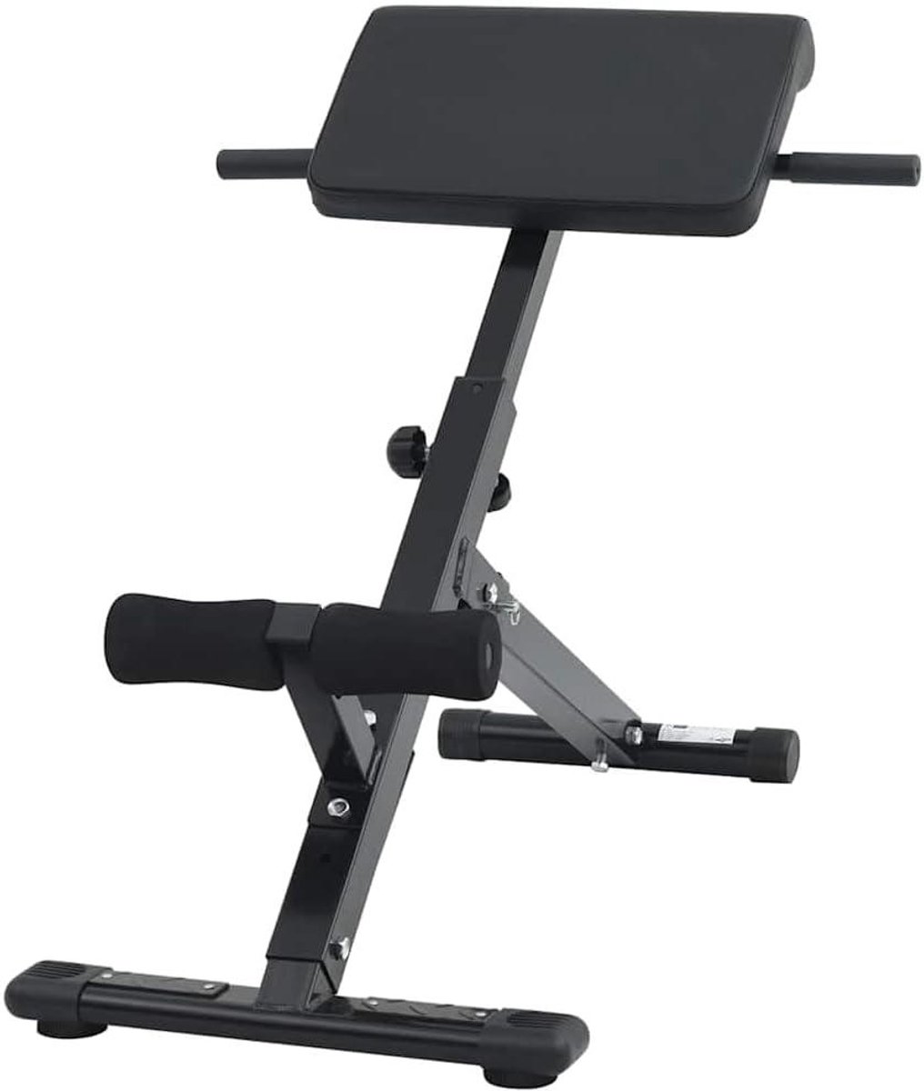 Hyperextensie Bank - Fitness Bank - Kracht Training - Inklapbaar Ontwerp - 101 x 70 cm - Zwart