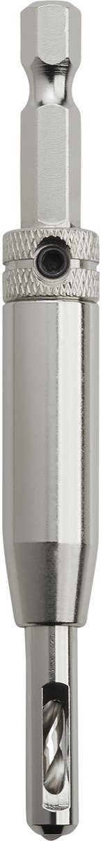 SOTECH centreerboor Ø 2,7 mm HSS4241 staal met zeskantschacht Scharnierboorhulp met verende geleidehuls voor voorboren van schroeven met een diameter van 3,5 mm