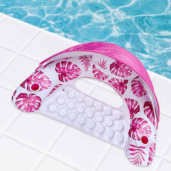 Zwemring met Parasol - Opblaasbare drijver Zwemstoel - Ontspannen in het water - Met bekerhouder en zonnedak - Zie beschrijving — afbeelding 5