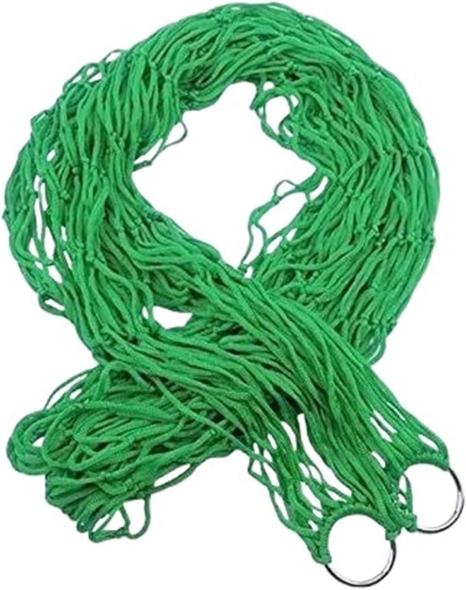 Draagbare Hangmat - Campinghangmat Buiten - Ontspannen in de Natuur - Scheurbestendig Nylon Gaas - 240x80 cm - Blauw
