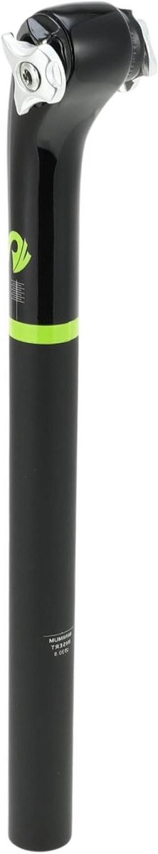 Fiets Zadelpen - Seat Tube - Comfortabel Fietsen - 20 Graden Offset - 30.8x400mm - Zwart/Groen