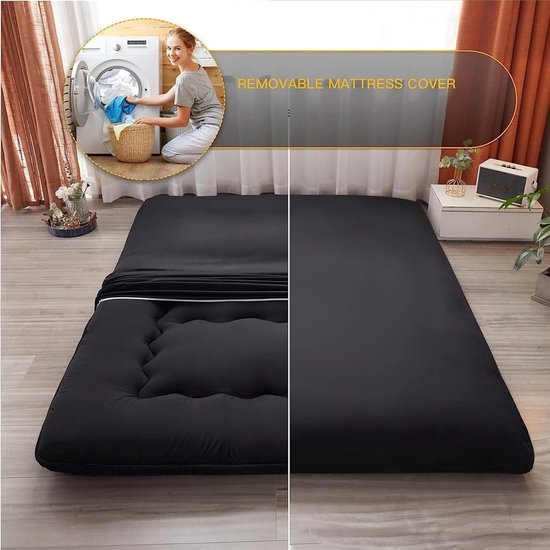 Japanse Futon Matras - Opklapbare Matras Tatami - Comfortabel Slapen - Huidvriendelijk Katoen - 100x200cm - P — afbeelding 3