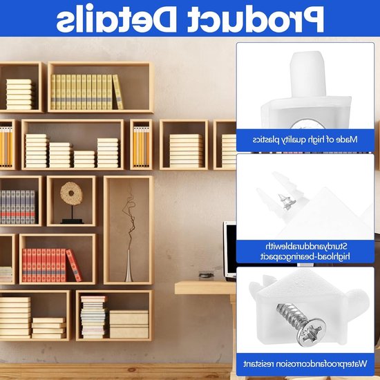 Set van 100 vervangende 5 mm planksteunen voor IKEA, witte plankdragers, glazen planken, en accessoires voor PAX en COMPLEMENT systemen — afbeelding 3