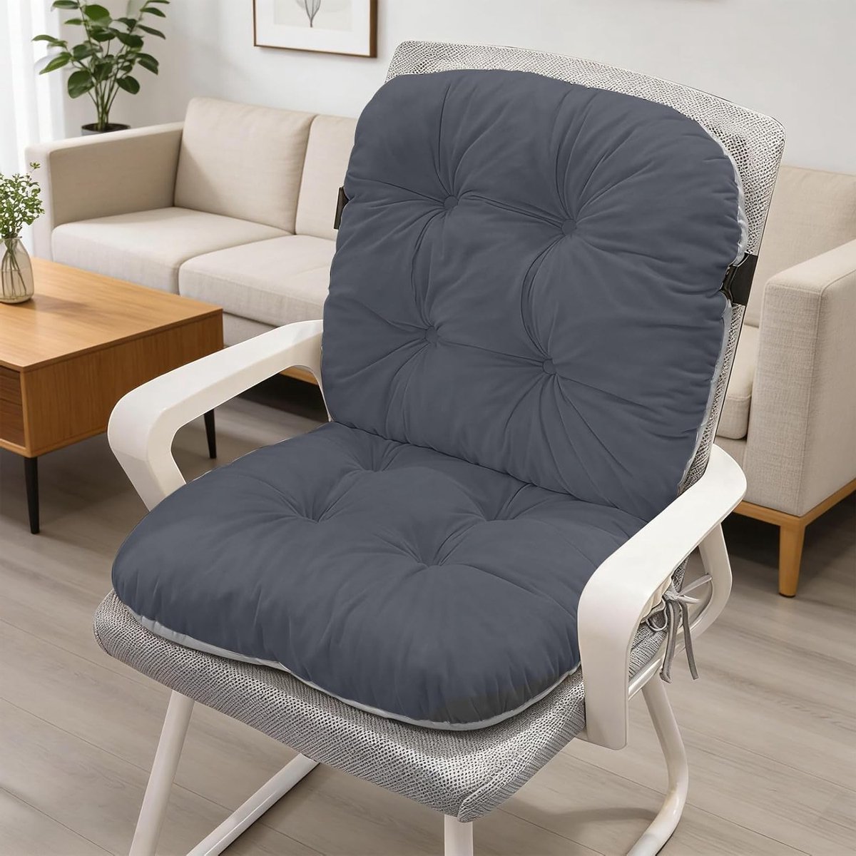 Zachte Zitkussen met Afneembare Hoes, 42x85cm, Geschikt voor Kantoorstoelen en Binnengebruik, Wasbaar en Antislip, Ideaal voor Thuis en Lounge