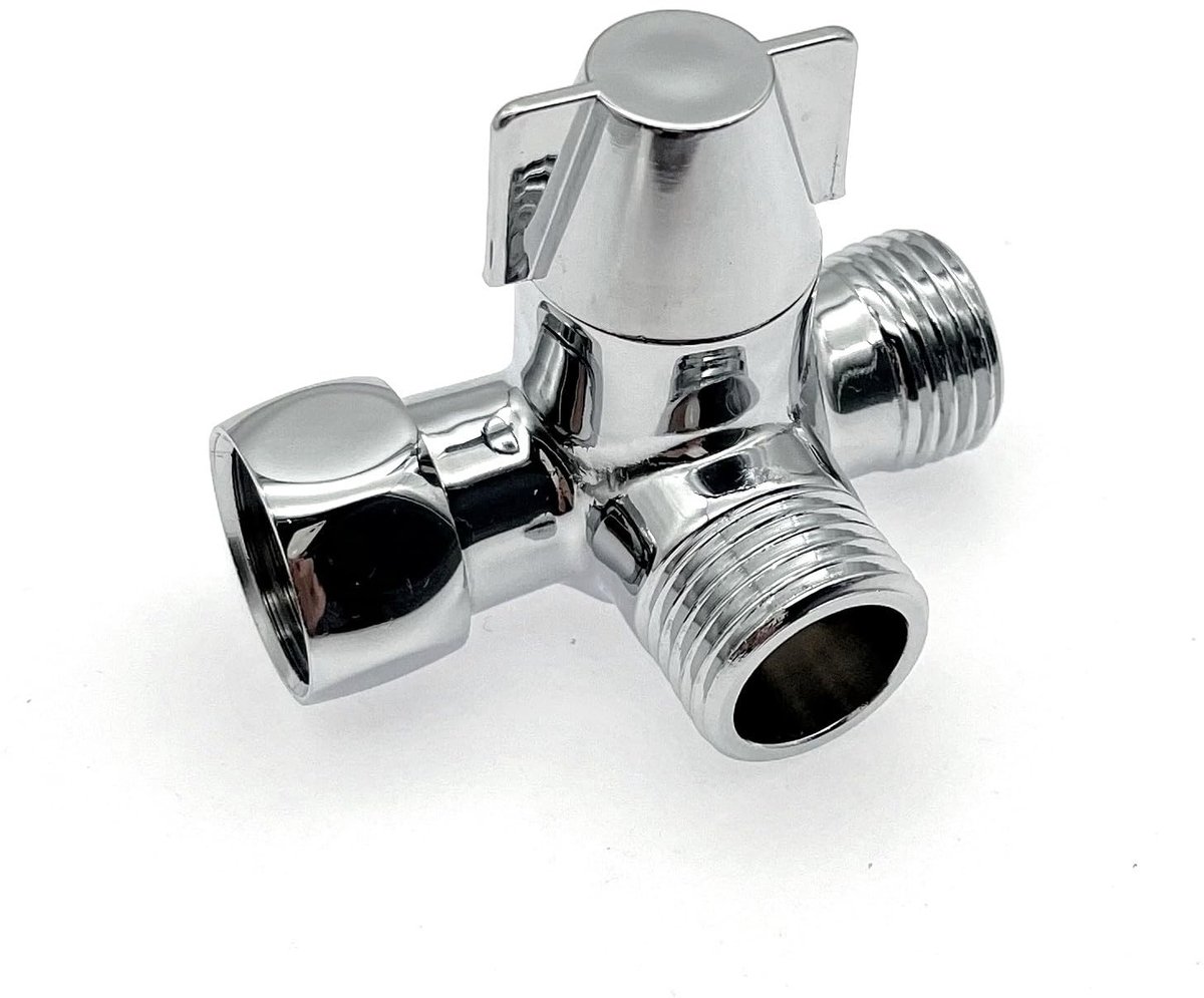 Dailygoody - Douchearm omstelventiel - 3-weg doucheadapter - Messing - Douchekop splitter - Hoogwaardige kwaliteit - Geschikt voor alle douches