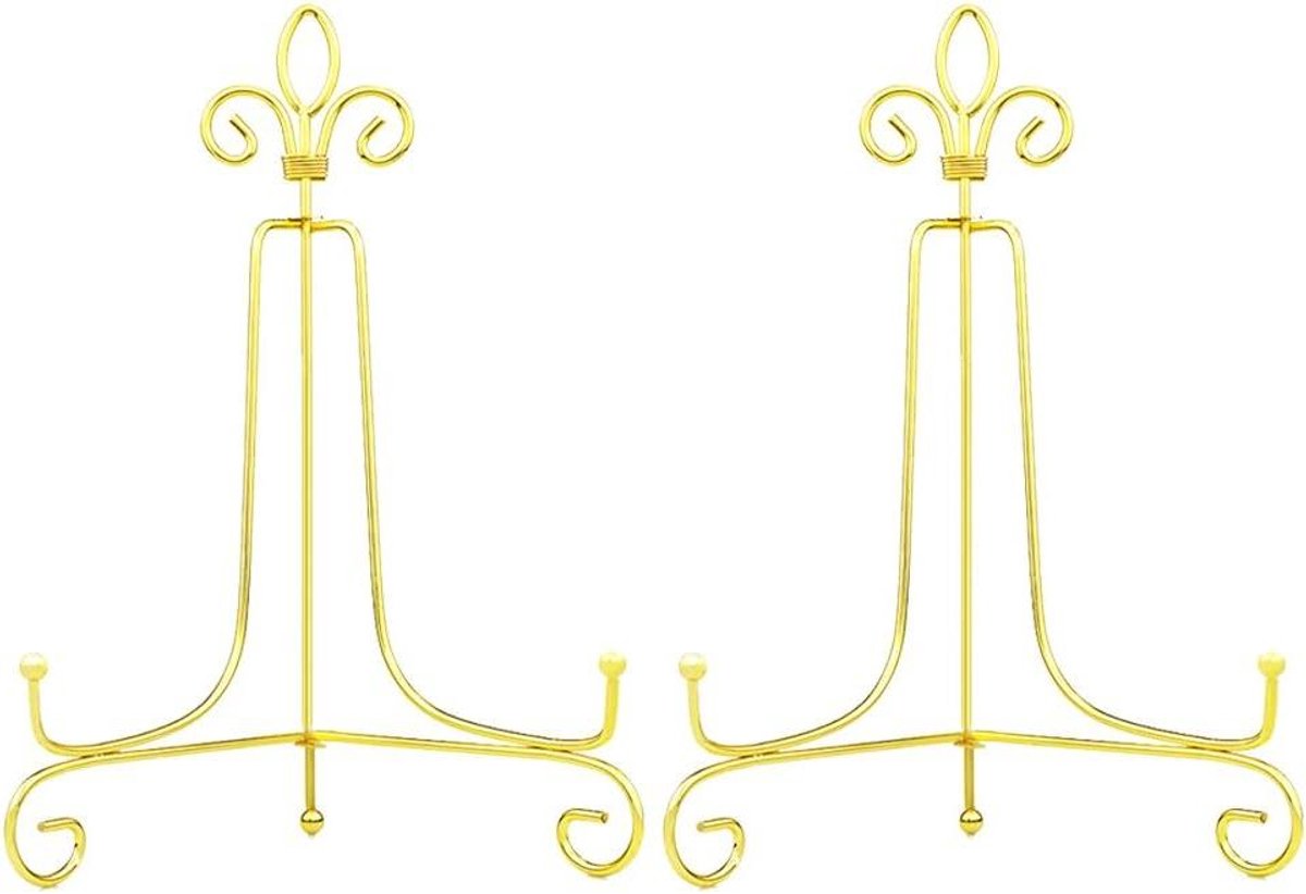 Grote Plaat Stand - Display Houder - Decoratie Presenteren - Hoogwaardig IJzer - 10 inch - Goud