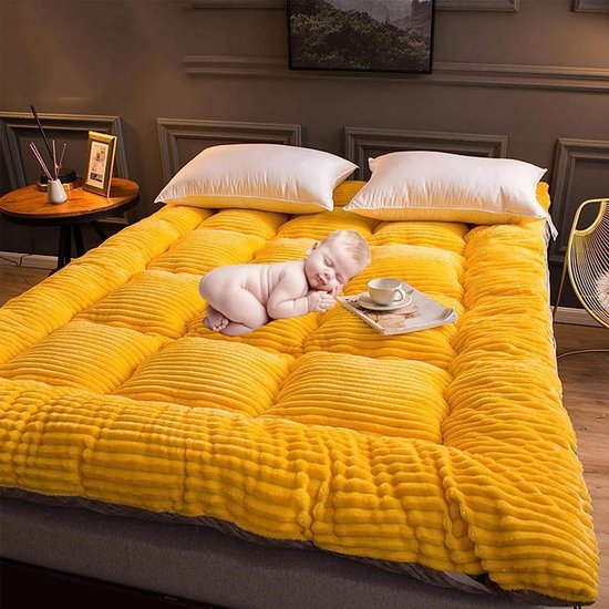 Draagbare Japanse futon matrastopper lichtgewicht 90x200cm gewatteerde camping bed oprolbare gast slaap oplossing ruimtebesparende reismatras comfortabel en handig — afbeelding 5