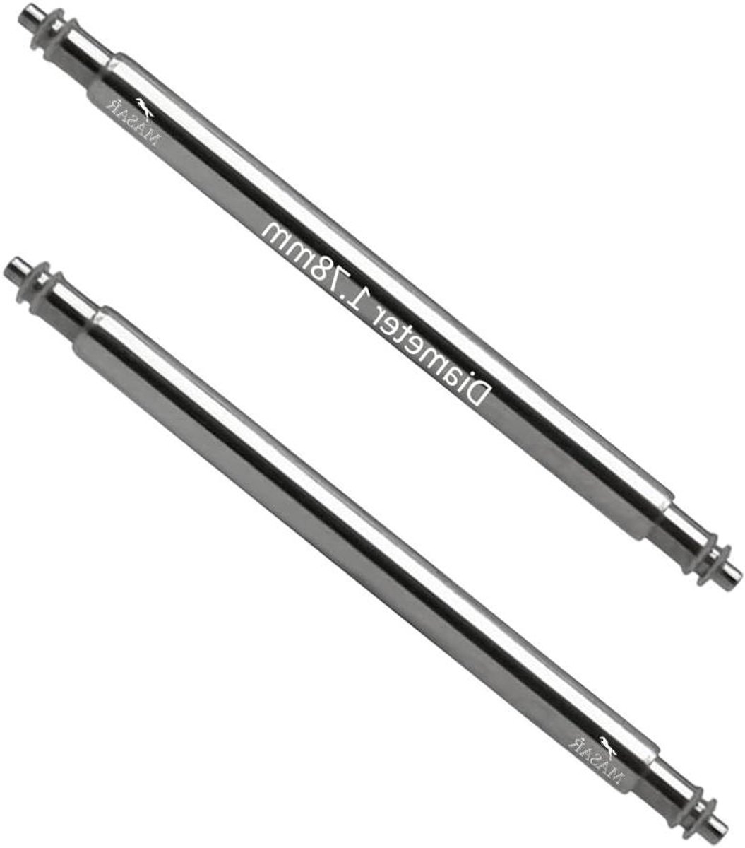 Pumps voor bandjes - Veertjes staafjes - Horloges repareren - Roestvrij staal 316L - 2 of 4 stuks - Zilverkleurig