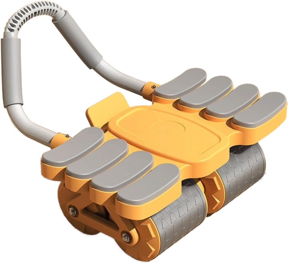 Buikspierwiel Roller - Kerntrainer Buikspieroefening - Thuis Krachttraining - Automatische Rebound - 2 kg - Geel