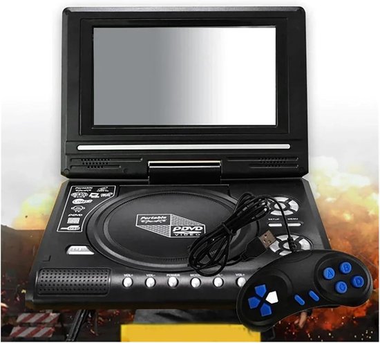 Draagbare DVD-speler - Mini CD-speler - Reis Entertainment - 7.8 inch LCD scherm - Compact formaat - Zwart — afbeelding 2