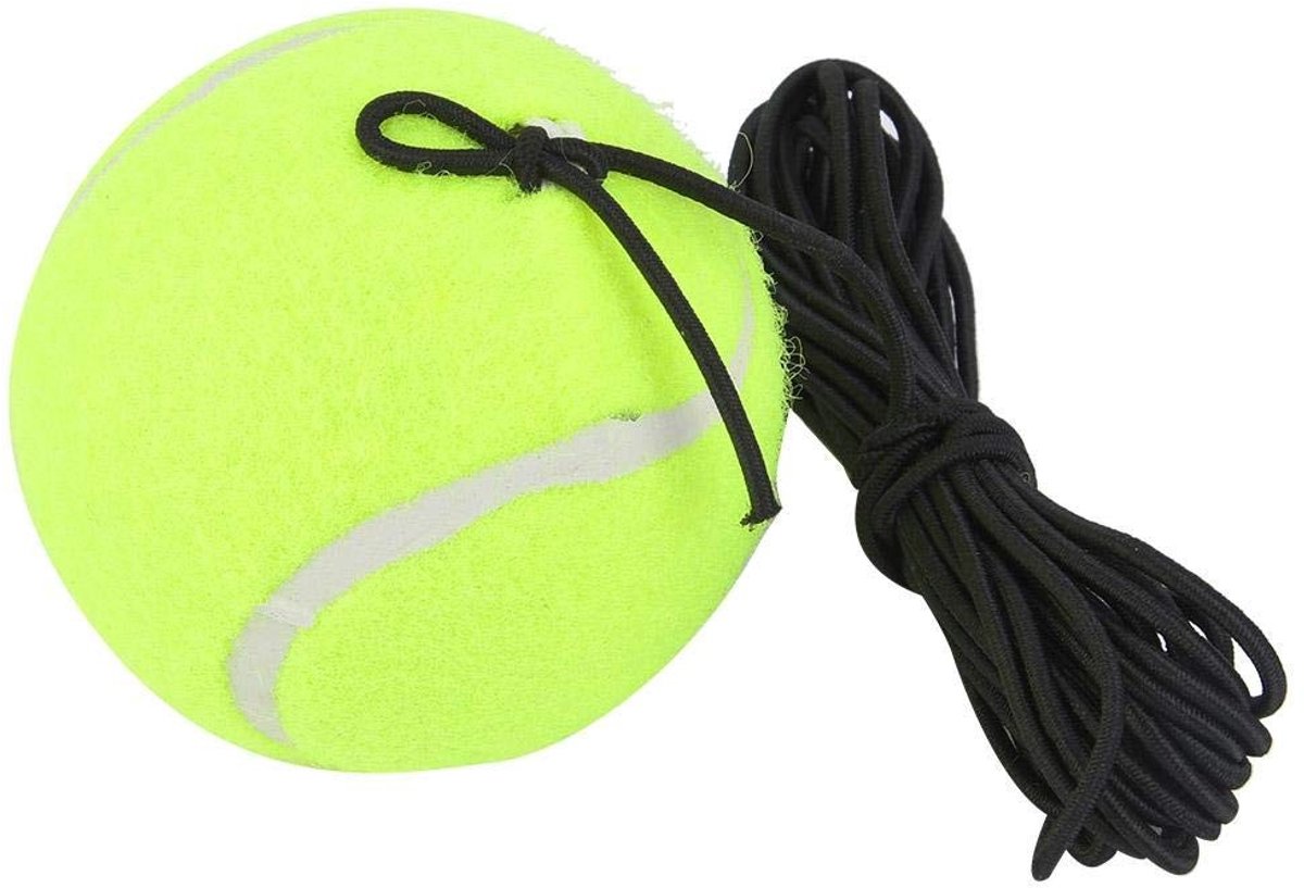 Dailygoody - Tennisbal met koord - Tennis Beginners Trainingsbal - 4M Elastische Rubberen String - Ideaal voor Kinderen en Jeugd - Voor Thuis en Buite