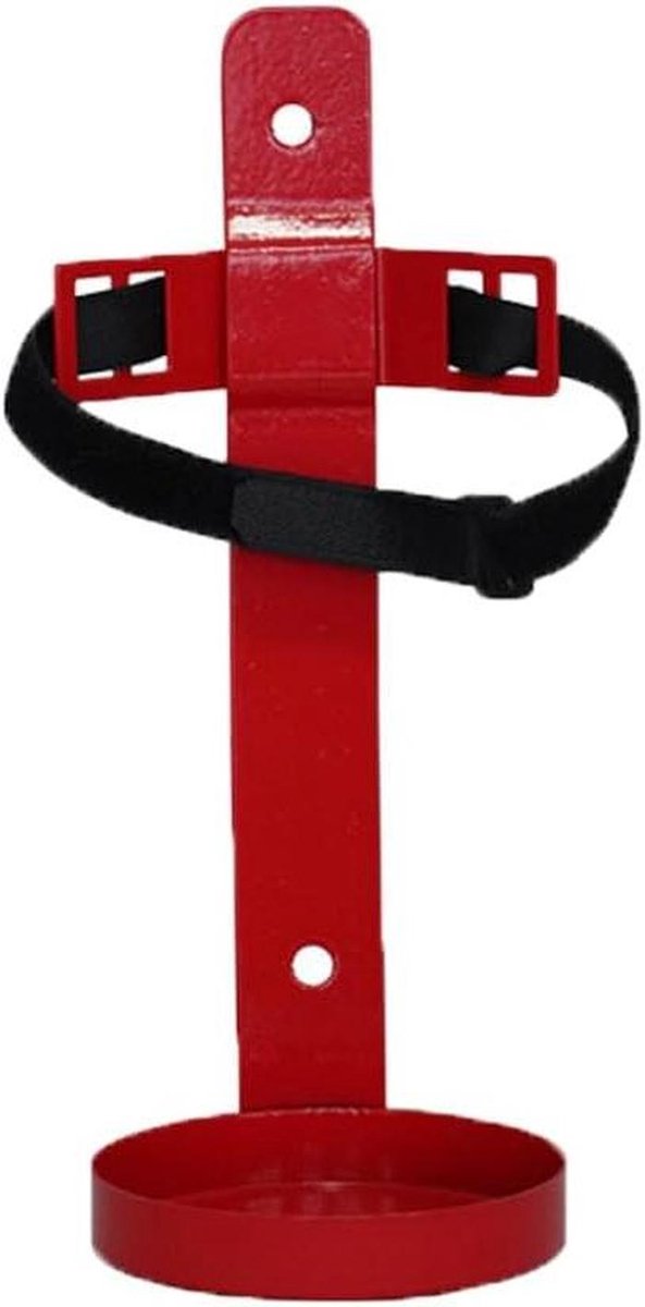 Brandblusser Houder - Muurbeugel Brandblusser - Veiligheid Thuis - Verstelbare Bevestigingsriem - 3-4 kg - Rood