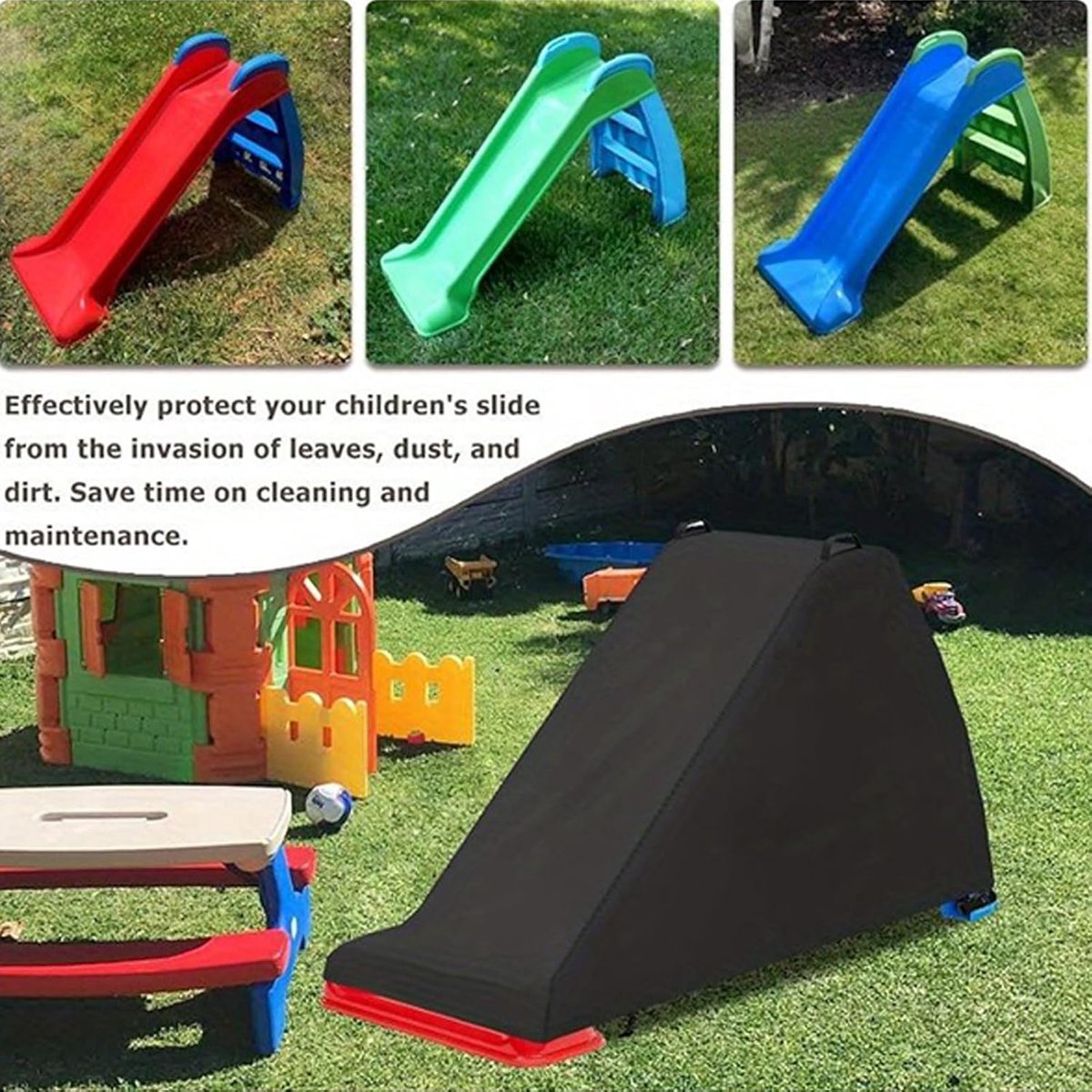 Glijbaanafdekking voor kinderen - Speeltuinbescherming Babyglijbaan - Speeltuin Onderhoud - Waterdichte Bescherming - 120 x 50 x 70 cm