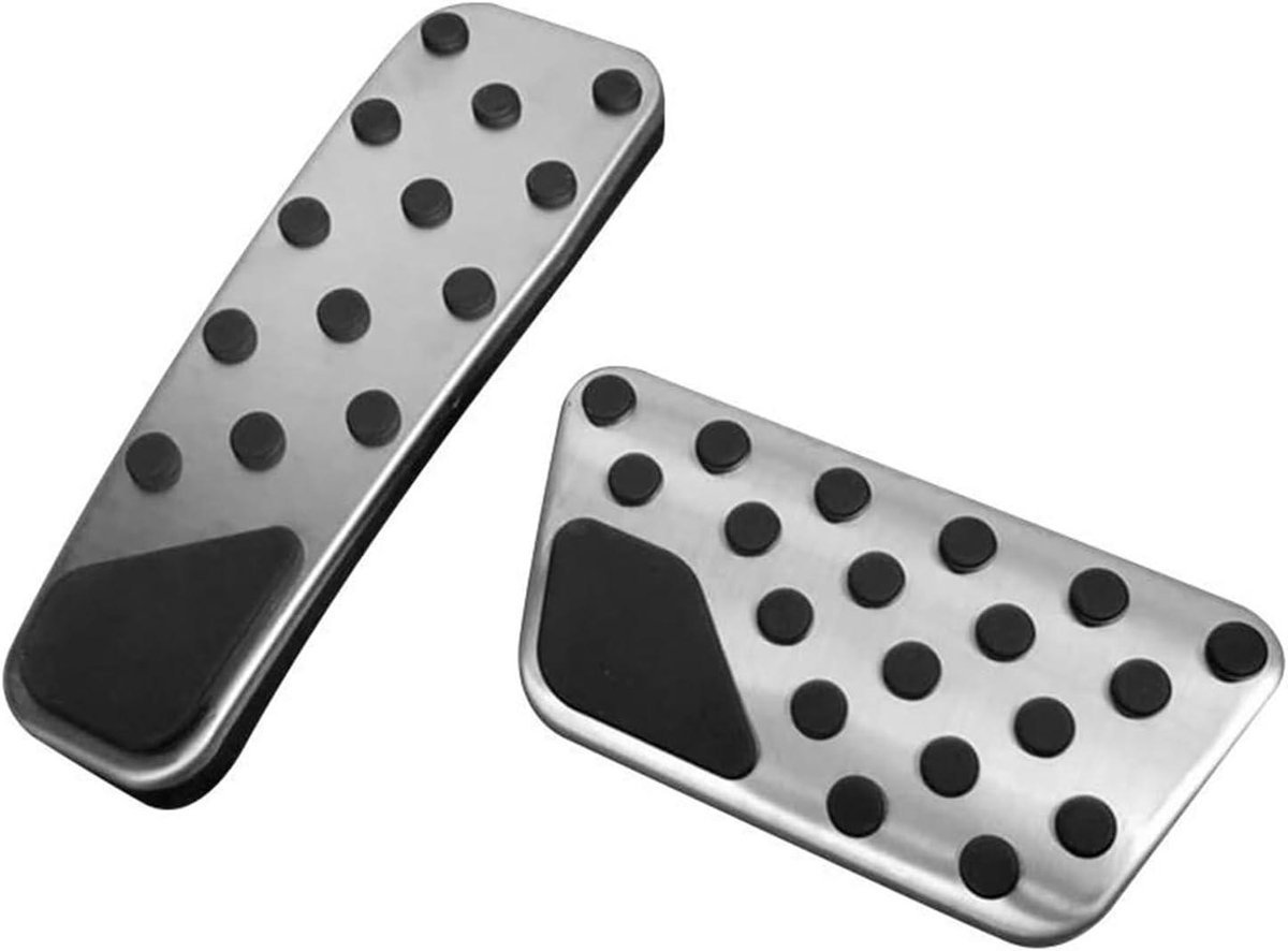 Pedaal Covers - Auto Voetsteun - Verbeter Rijcomfort - Roestvrij Staal - One Size - Zwart