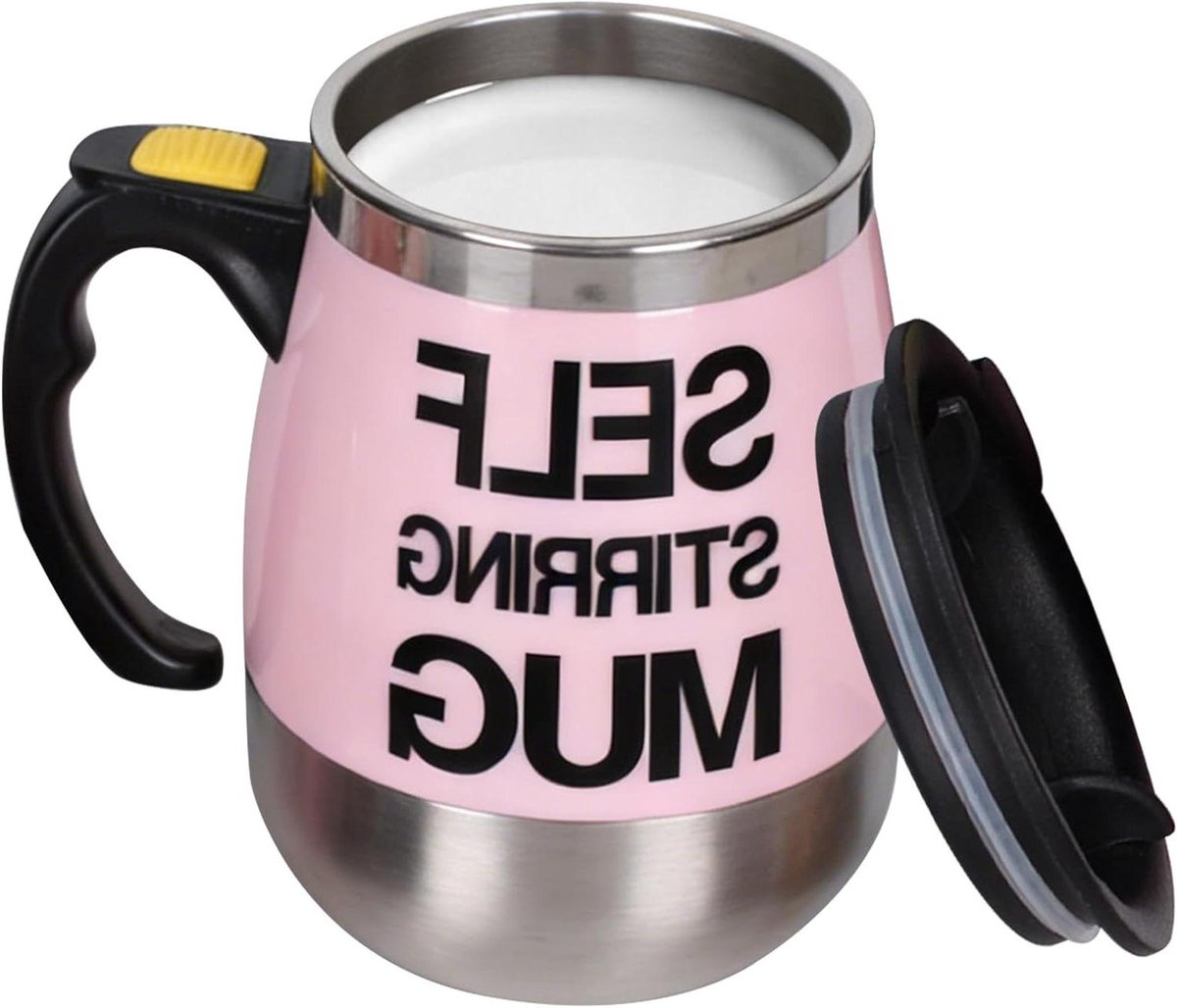 Zelfroerende Mok - Mixbeker Elektrisch - Dranken Mengen - Stil Automatisch Roeren - 400 Ml - Roze