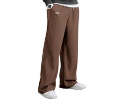 HAWILAND Corduroy Men's Wide Leg Corduroy Trousers Corduroy Long Baggy Casual Trousers Straight Fit Casual Sports - ShopVlot