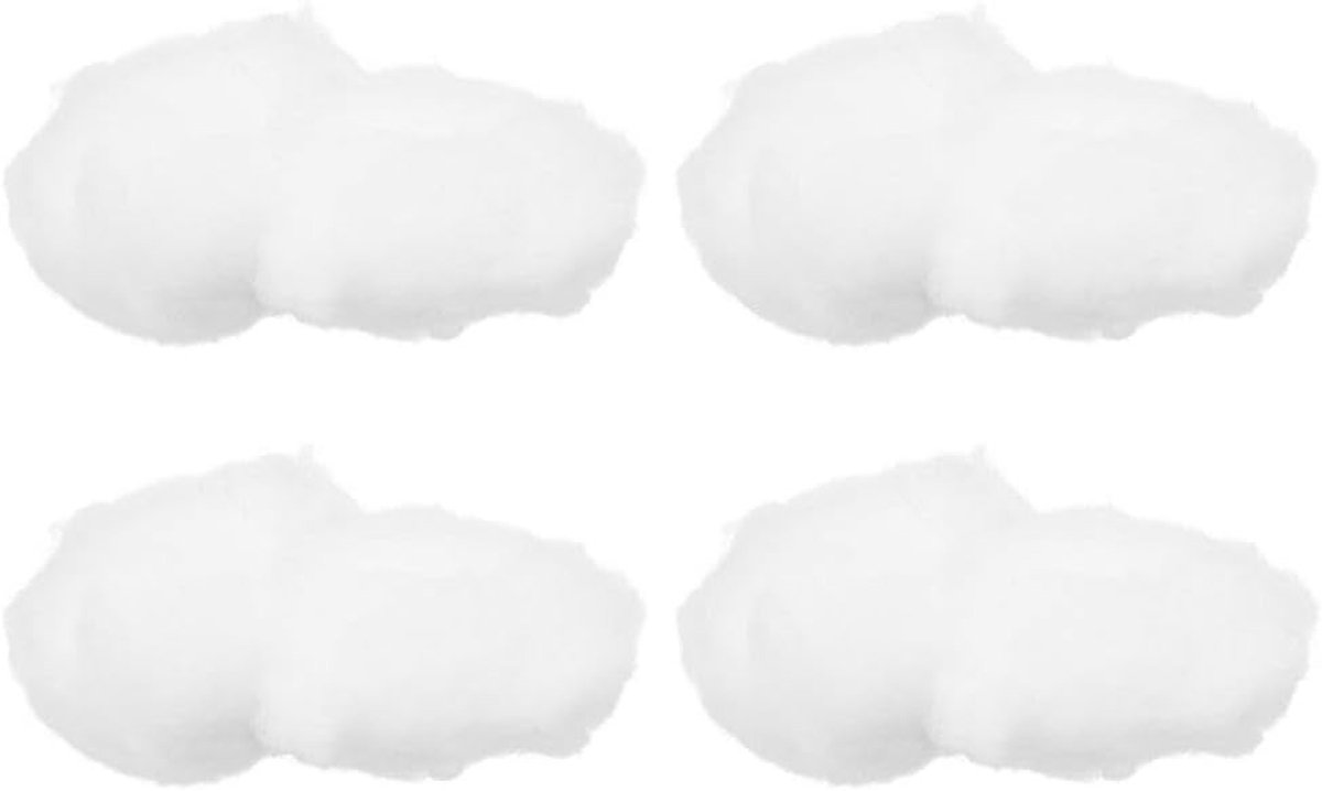 4 Stuks Simulatie Wolken Plafonddecoratie - Drijvende Witte Wolken van Kunststof Katoen voor Sfeervolle Interieurdecoratie en Kinderkamer