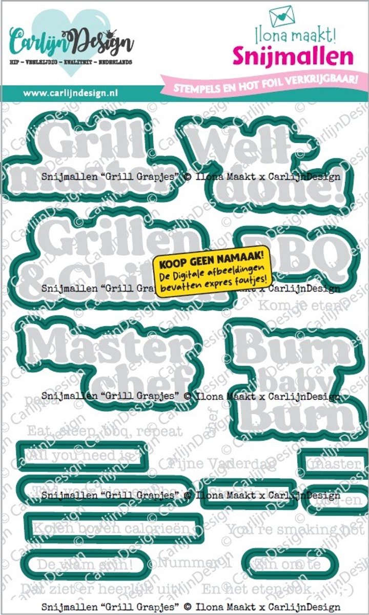 Snijmallen Grill grapjes