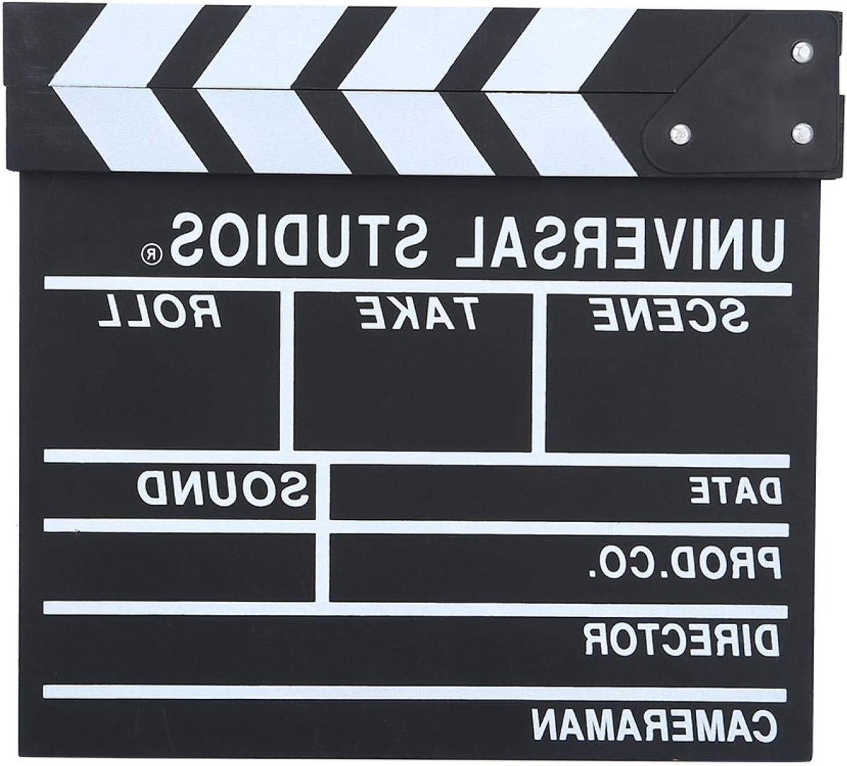 Regisseur Klapbord - Film Clapper - Studio Opnames - Handgemaakt Hout - 30 x 27 cm - Zwart Wit