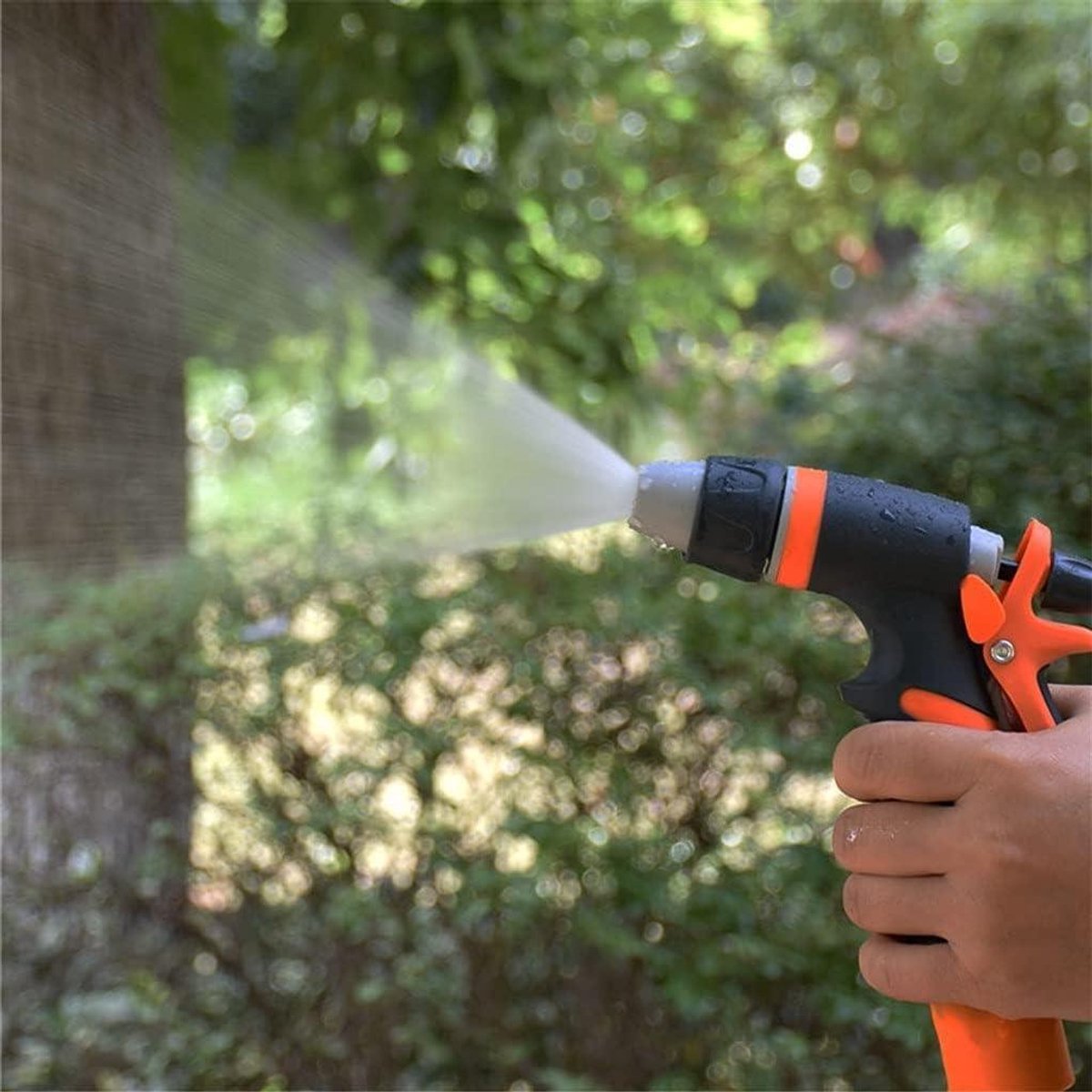 Tuinslang Mondstuk - Waterpistool Sproeier - Tuin Bewateren - Roterende Verstelbare Straal - 2 Stuks - Grijs