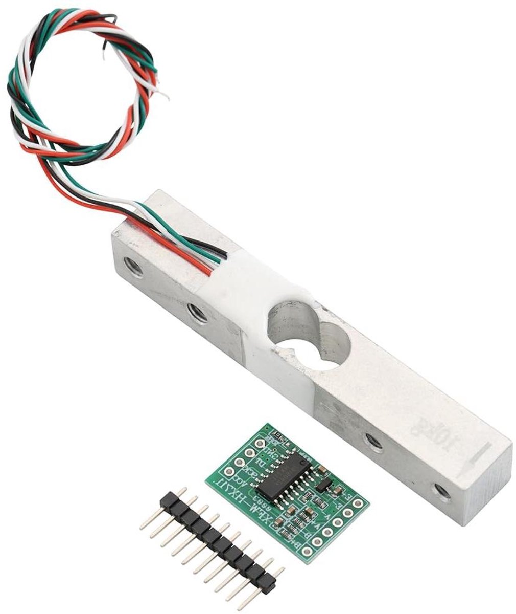 Weegcel Sensor - Gewichtssensor HX711 - Nauwkeurig Meten - Hoge Precisie Kit - 10 kg - Zilver