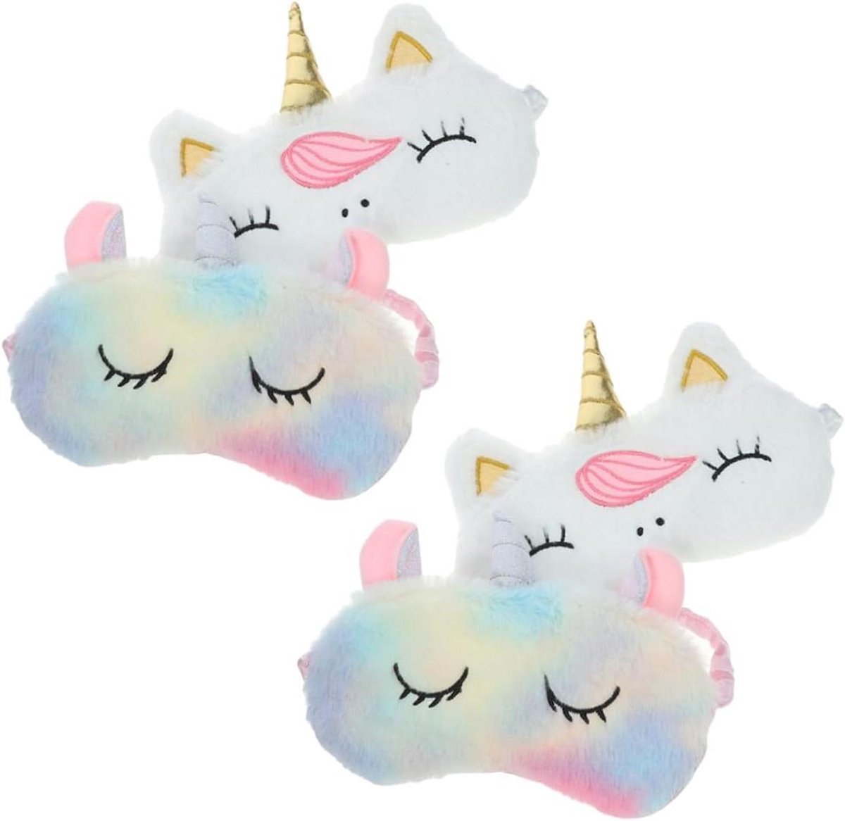 Slaapmaskers Set - Oogmaskers Dieren - Rustgevende Slaap - Verstelbare Band - 4 Stuks - Multicolor