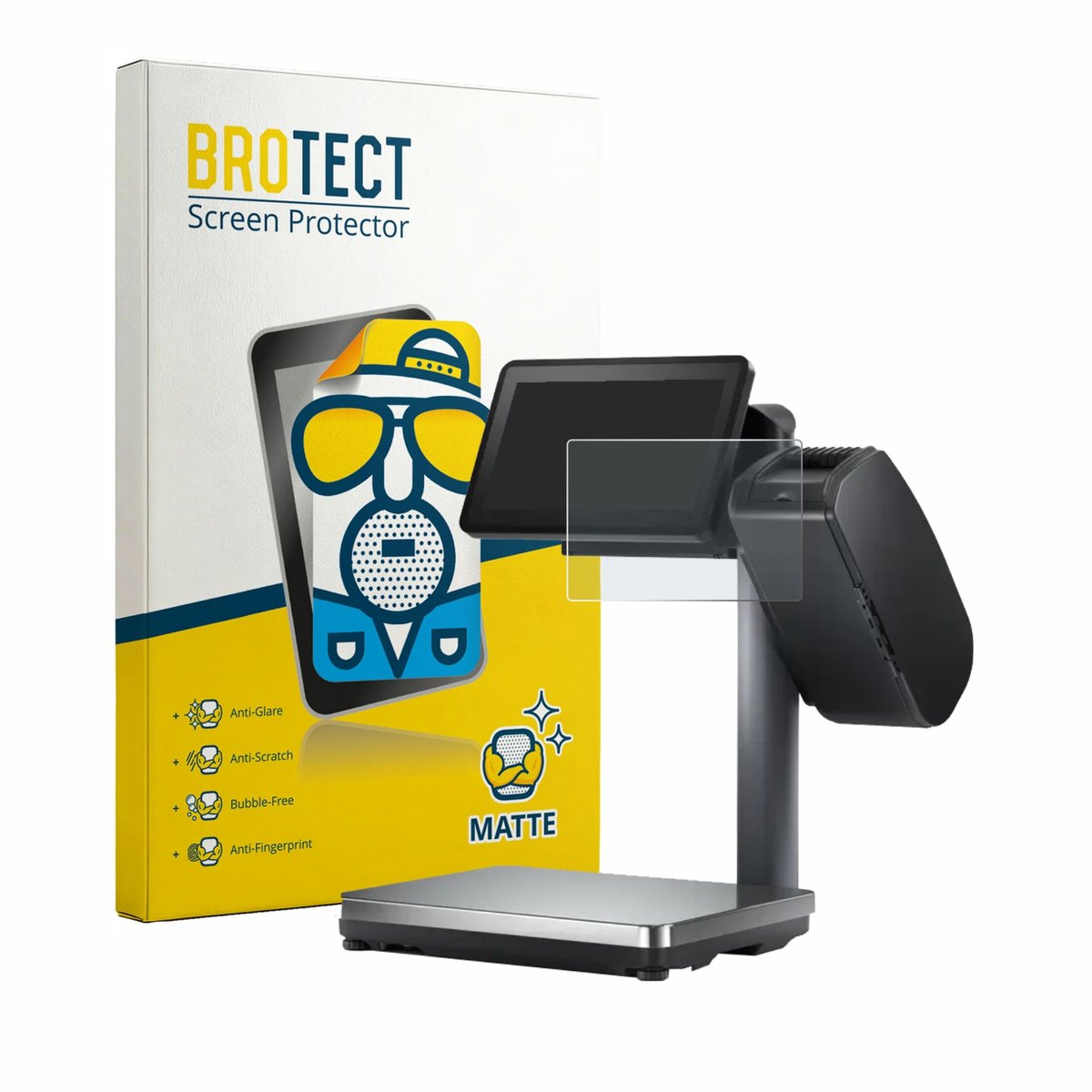 BROTECT - Screenprotector voor Bizerba Q1 pro 800 12.1" - Folie Beschermfolie matte
