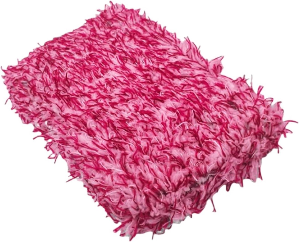 Autowasspons - Reinigingspad - Auto Reinigen - Dubbelzijdig Microvezel - 21.5 x 16 cm - Rood