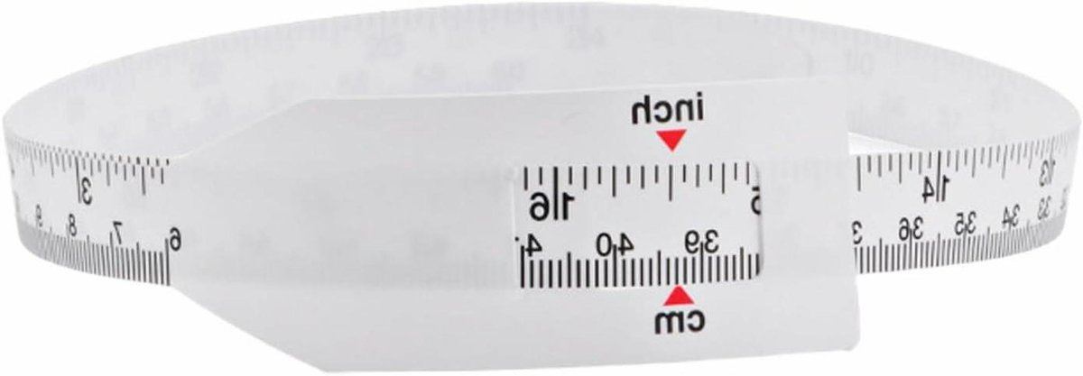 Baby Hoofd Meetlint - Flexibele Liniaal - Baby Groei Meten - Dubbele Schaal - 60 cm - Wit