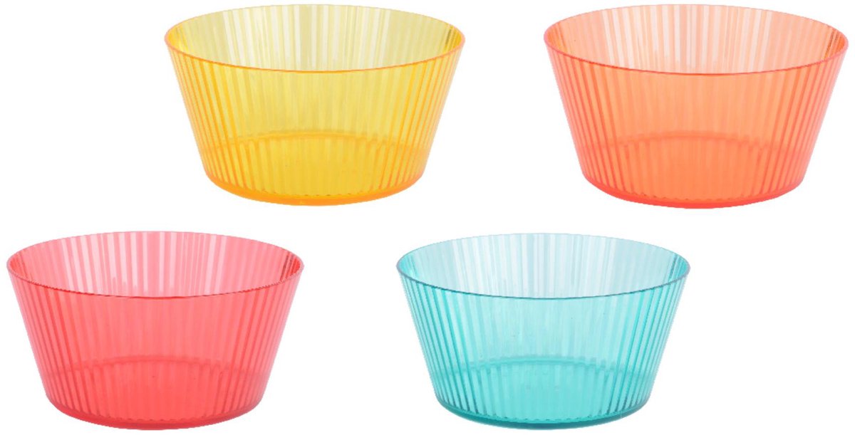 OttoSimon schaal plastic set van 4 - kinderservies speelgoed.