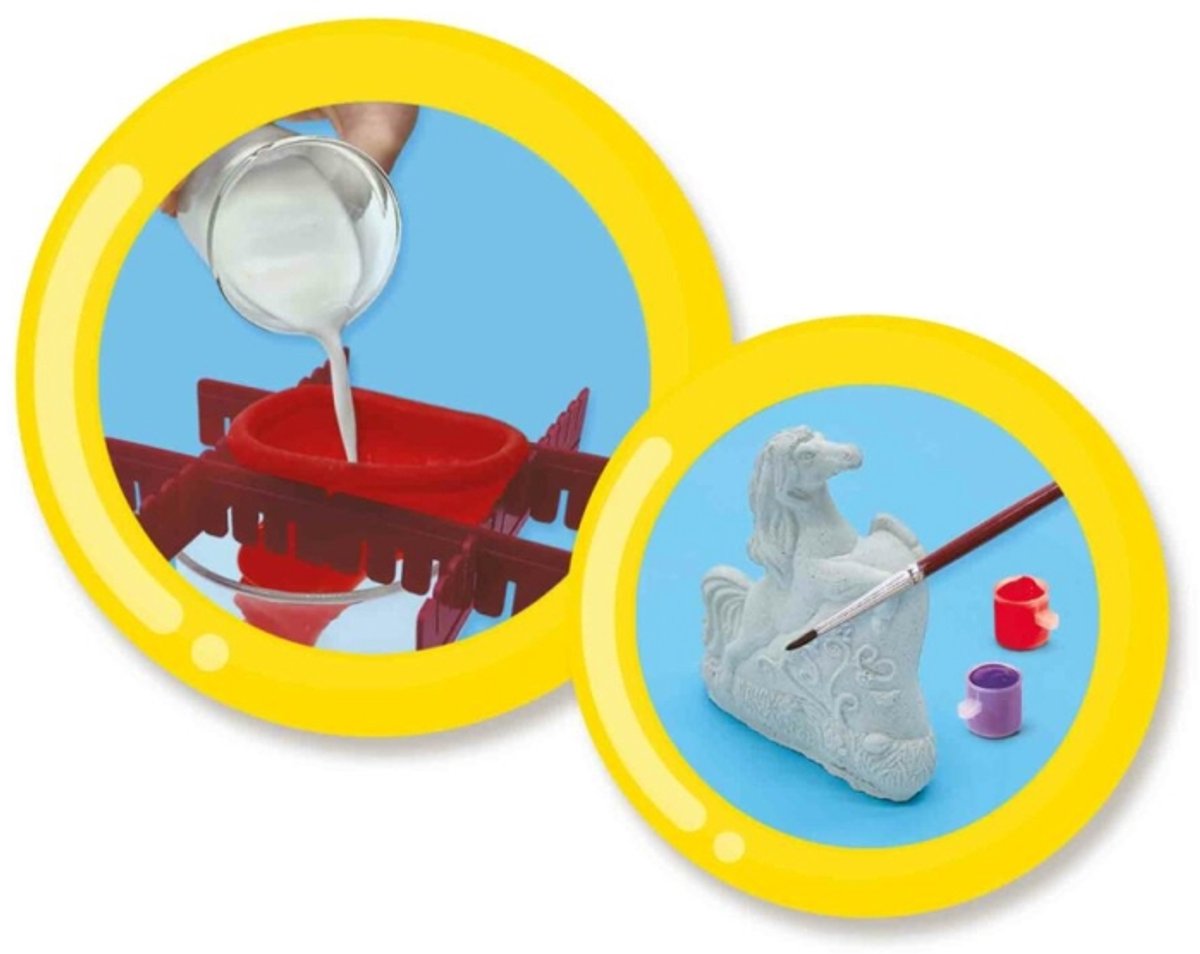 SES Creative - Hobby Pink - Gieten en Schilderen - 3 Paarden - Knutselen Meisjes - Sneldrogend - Vanaf 5 jaar — afbeelding 8