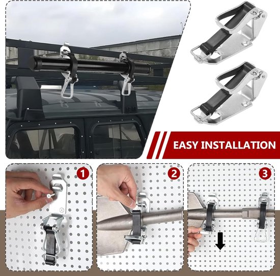 SnelShoppen - 6 Stuks Schep Houder Bevestigingslagers Dakdrager Accessoires Schep Houder Bezem Houder Spanning Klem Rubber Spanningselement voor Auto, van Snelshoppen — afbeelding 5