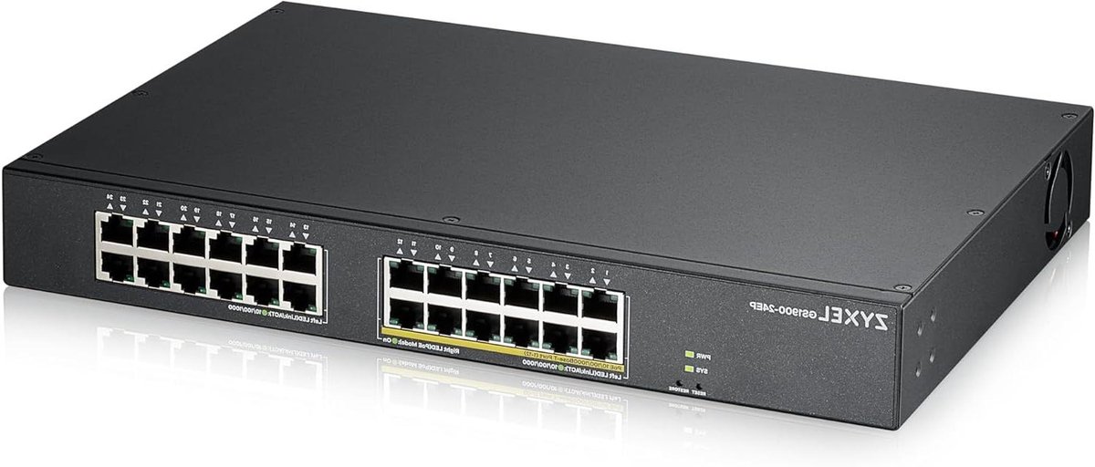Netwerk Switch - Managed Switch - Netwerk Beheer - Cloud Beheer Optie - 24 Poorten - Zwart