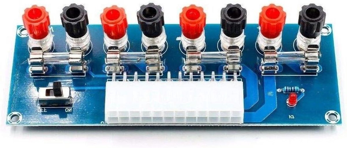 Voedingsmodule ATX - Transfer Board - PC Onderdelen - Vier Spanningssets - 12.8x4.8cm - Groen
