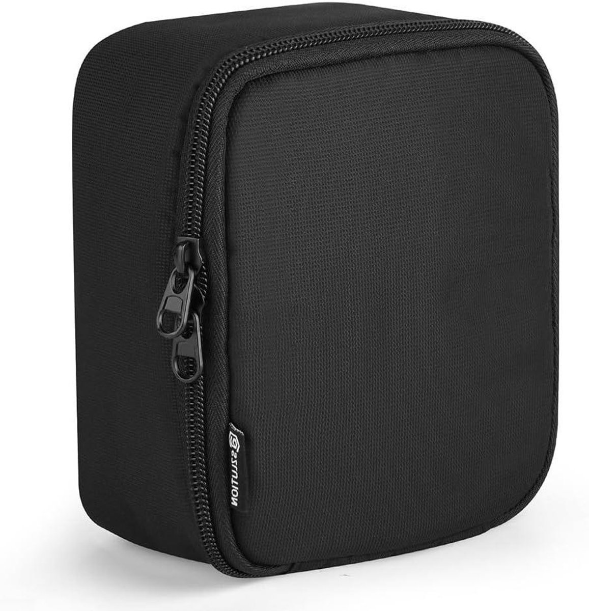 Opbergtas - Organizer Tas - Elektronica Opbergen - Dubbele Rits - 15.5x13x8.5cm - Zwart