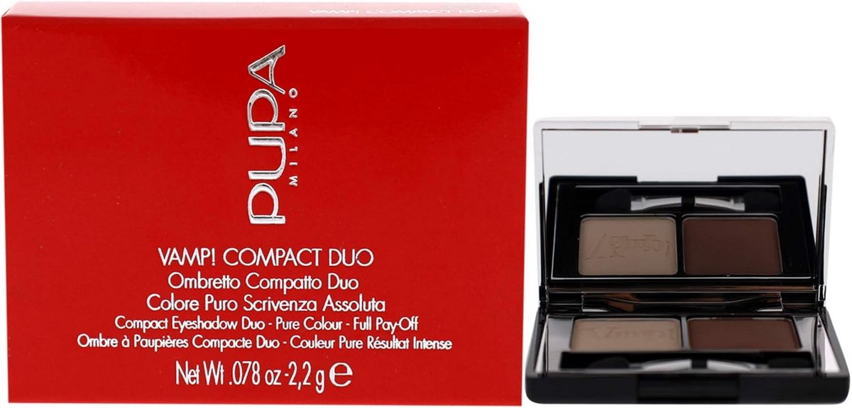 Compacte Oogschaduw Duo met Intensieve Kleur