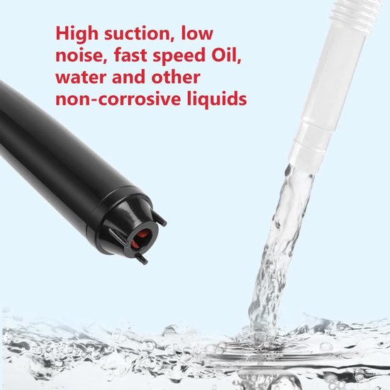 aladdien - Elektrische Handpomp - Voor Diesel en Brandstof - 8L per minuut - Batterij Voeding - Waterpomp - Ideaal voor Tank en Verplaatsing - Rood — afbeelding 2