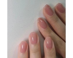 Ceboic 24 stuks nagels om op te plakken, vierkant, kort, Franse tip, roze, glitter, kunstnagels, press-on nails met nagellijm, stickers, ballerina, acryl, valse nagels voor vrouwen en meisjes