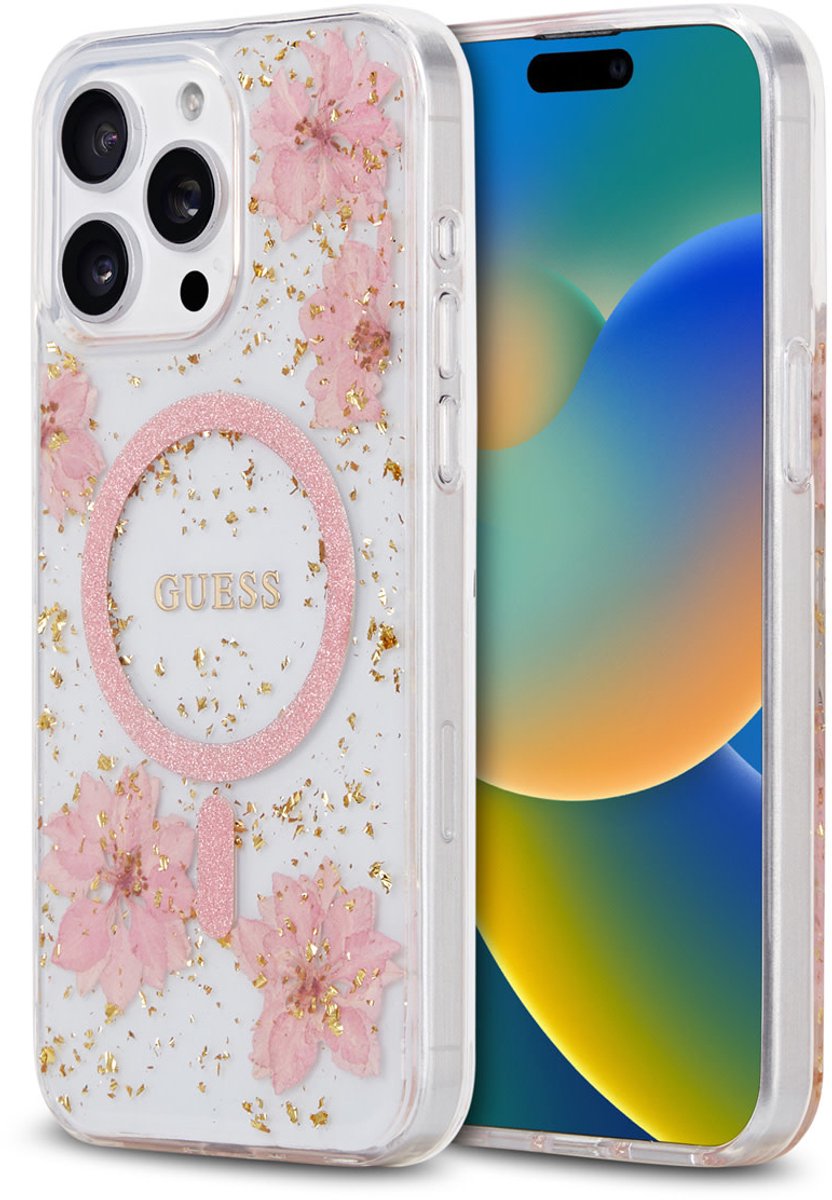 Guess telefoonhoesje voor iPhone 15 Pro Max - MagSafe geschikt - Pink