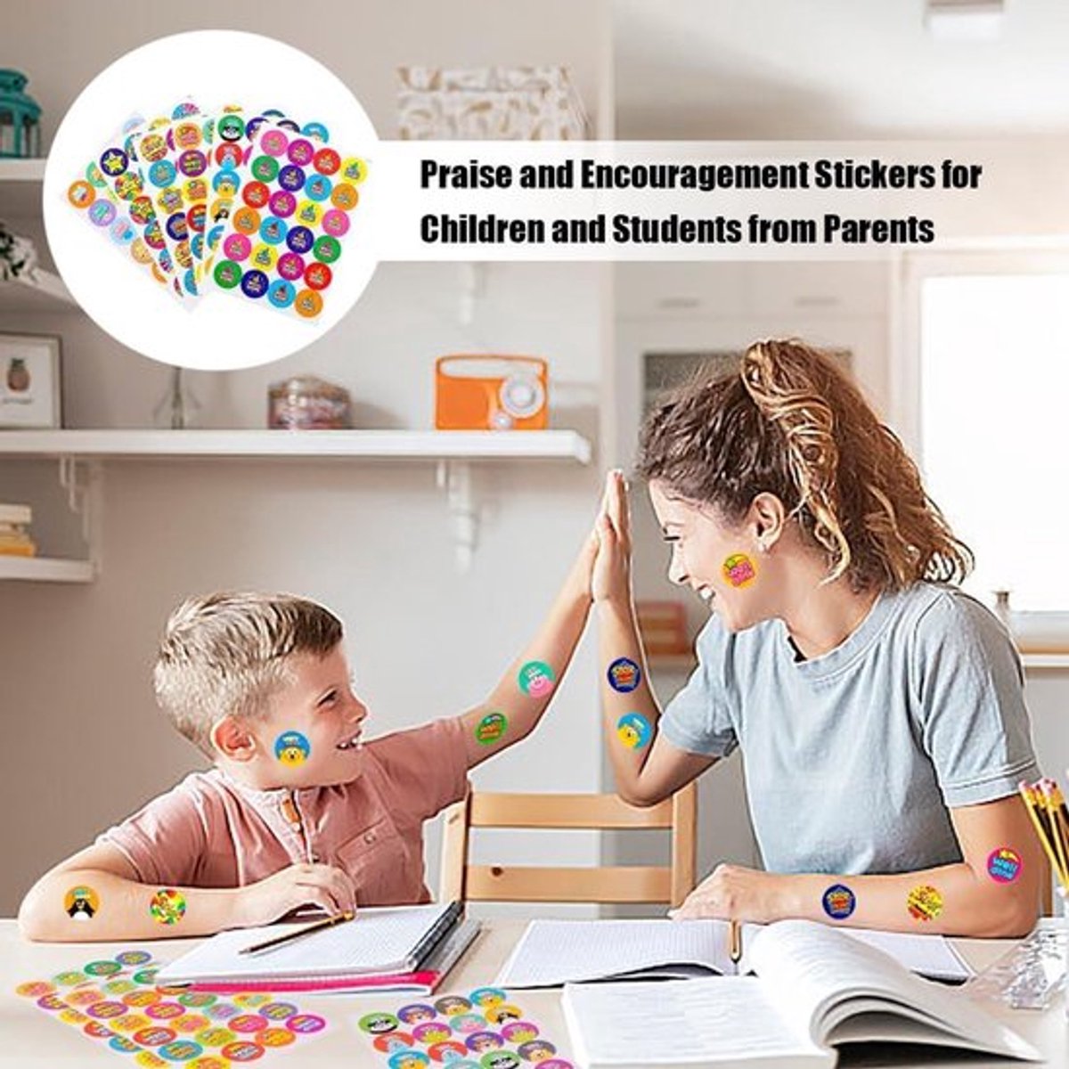 Beloningsstickers voor kinderen - Motiverende leraren - Lof voor ouders - Schoolbeloning