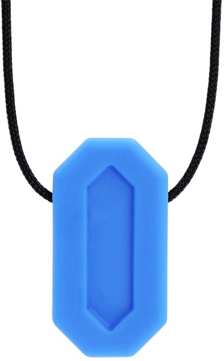 ARK Therapeutic kauwsieraad ketting MiniBite blauw stevig speelgoed.