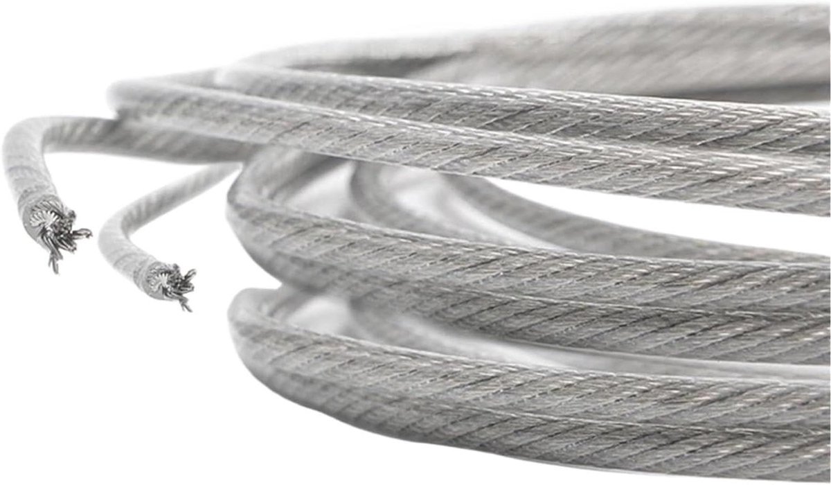 RVS Waslijn - Draadkabel - Buiten Drogen - Weerbestendig - 50 meter - Zilver