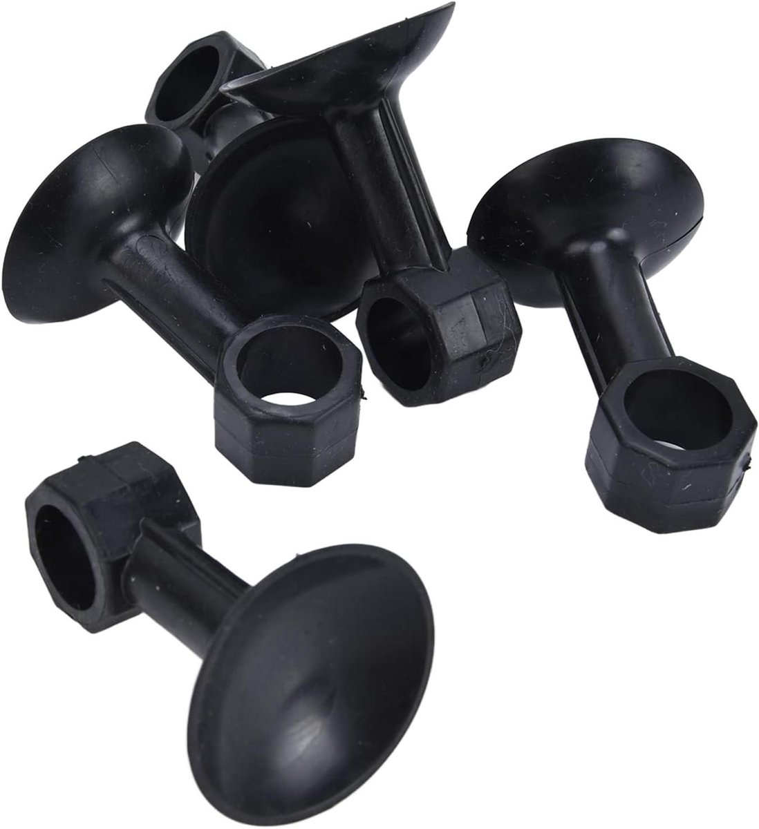 Wasmachine Deurstopper - Rubberen Prop - Ventilatie Wasmachine - Met Zuignap - 10 Stuks - Zwart