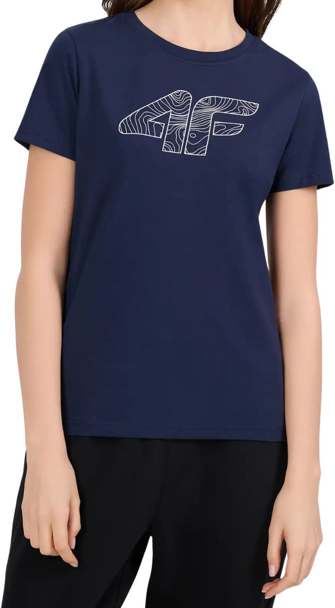 4F T-shirt Dames Donkerblauw - Maat S