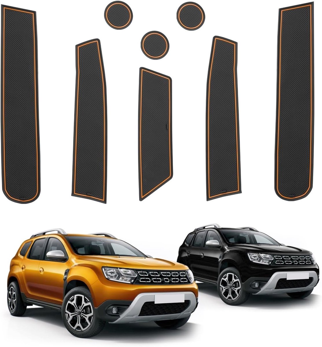 Automatische Antislipmat voor Dacia Duster 2022-2023 - Rubber Mat voor Console, Opbergruimte en Deur - Geluiddemping en Schokabsorptie