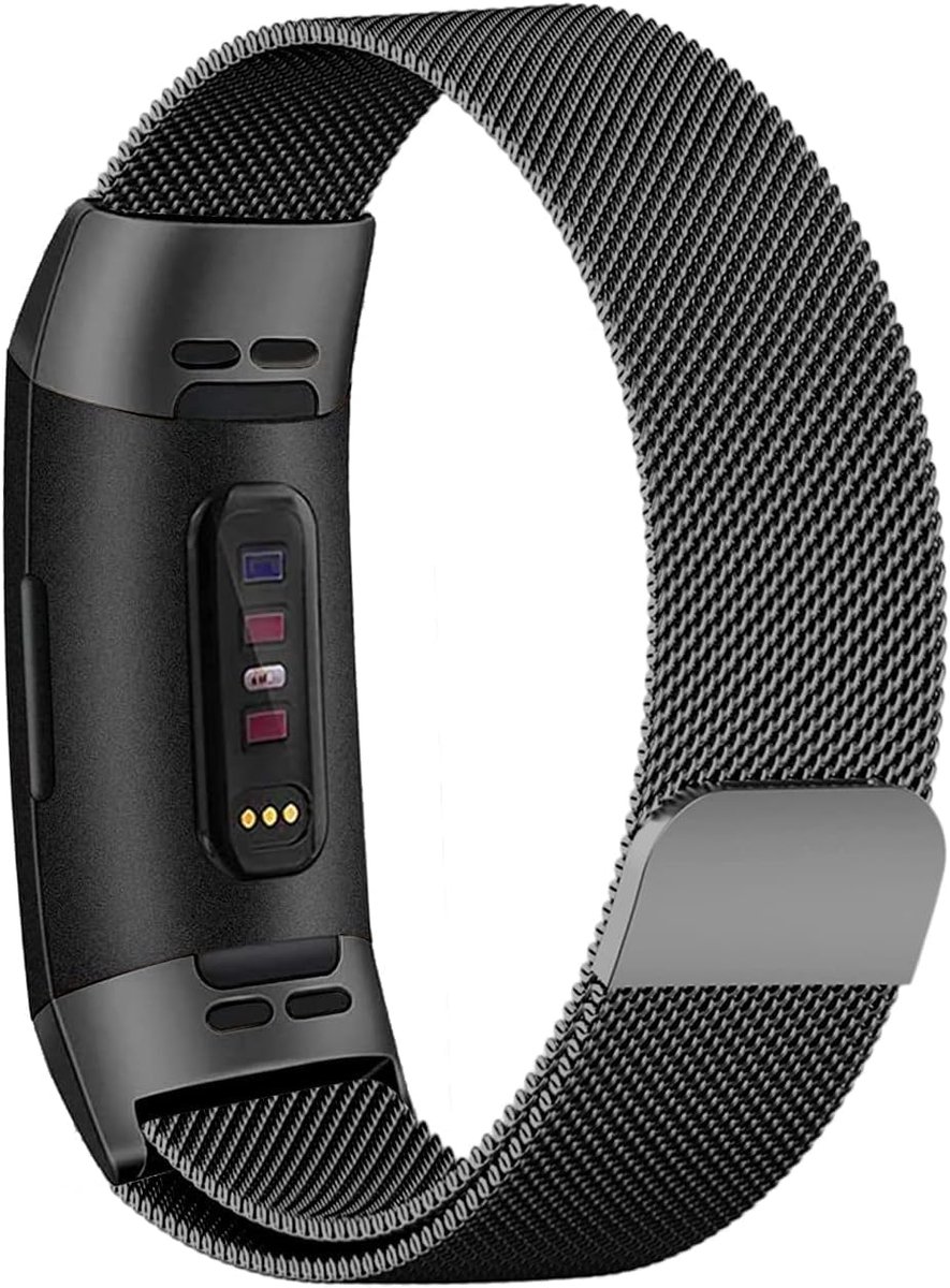 Horlogeband Metaal - RVS Mesh Band - Dagelijks Gebruik - Magnetische Sluiting - Verstelbaar - Zwart