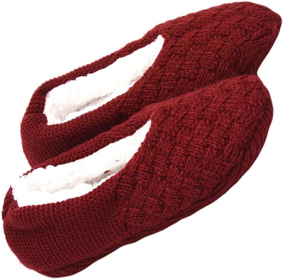 Huissokken Dames - Slippersokken Warm - Comfort Binnen - Antislip Zolen - One Size - Grijs