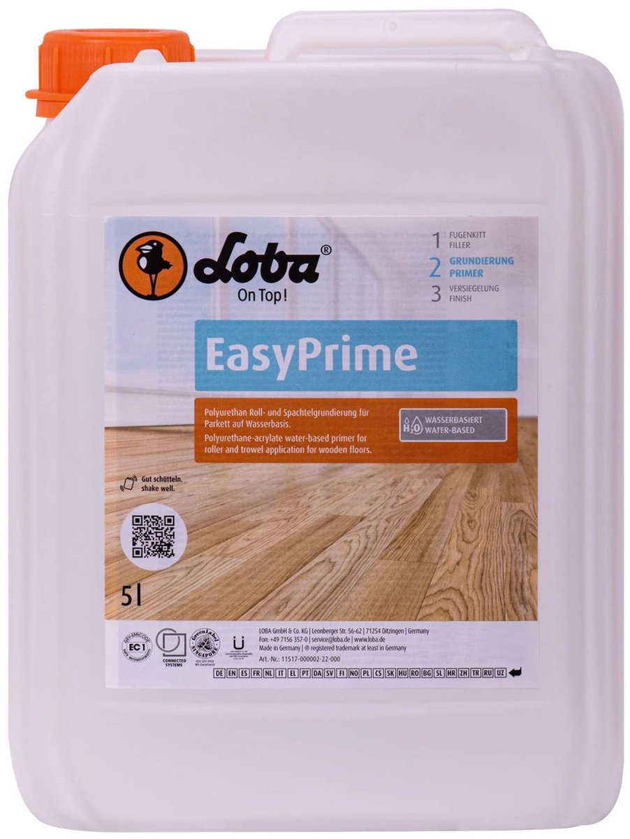 Parket Primer, Houten Vloer Primer, 5 Liter, Grondverf Parket