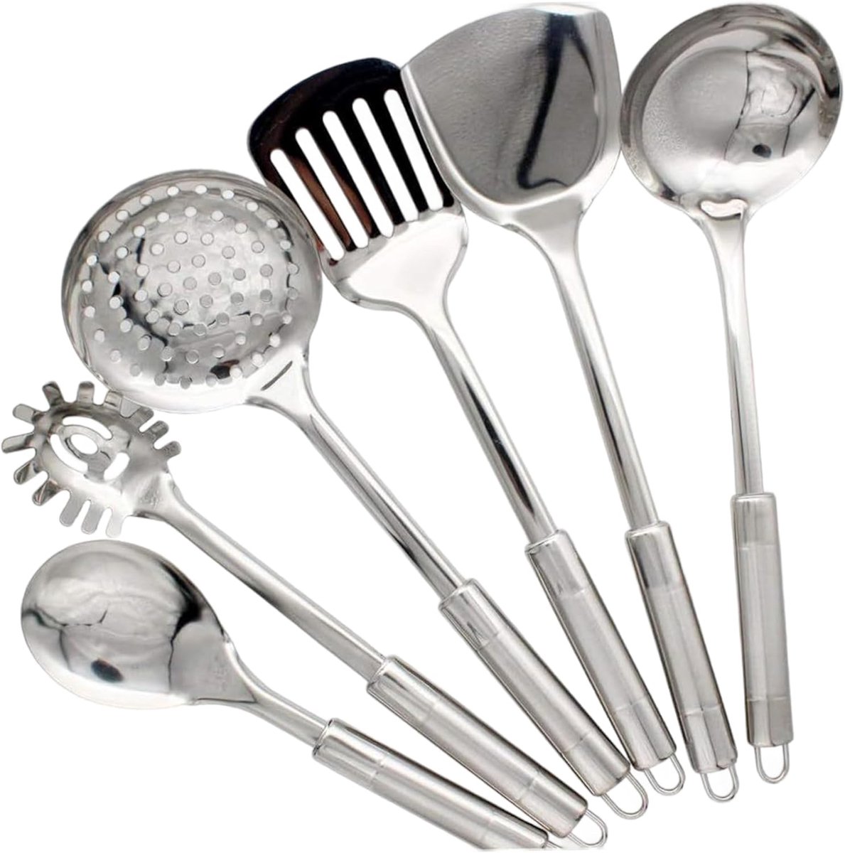 6-Delige Keukenaccessoires Set - Roestvrijstalen Keukengerei en Keukengadgets