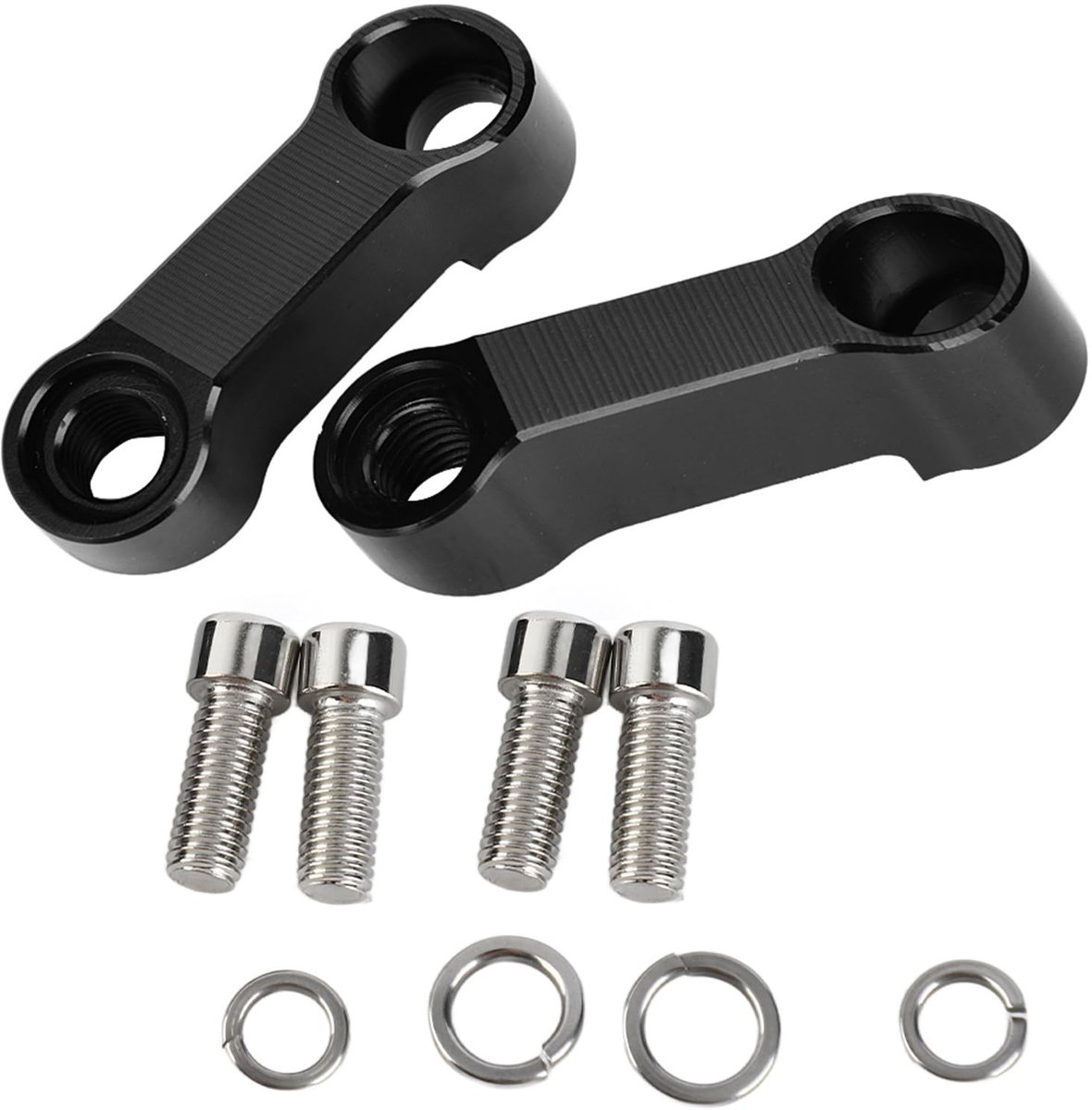 aladdien - Motorfiets achteruitkijkspiegeladapter - 10 mm motorspiegelvergroter - Verhoogt zichtbaarheid - Compact formaat - Veiligheid op de weg - ...